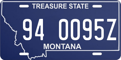 MT license plate 940095Z