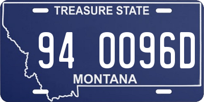 MT license plate 940096D