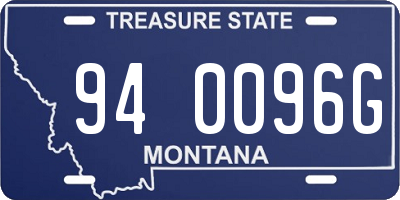 MT license plate 940096G