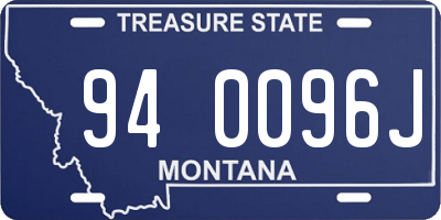 MT license plate 940096J