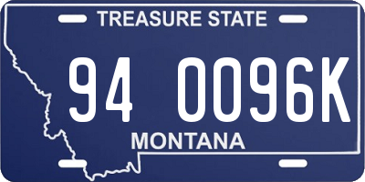 MT license plate 940096K