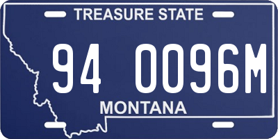 MT license plate 940096M
