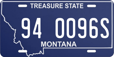 MT license plate 940096S