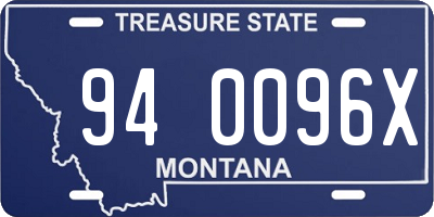 MT license plate 940096X