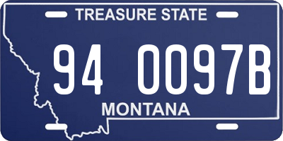 MT license plate 940097B