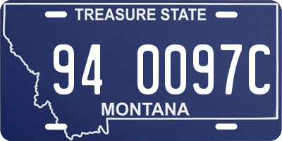 MT license plate 940097C