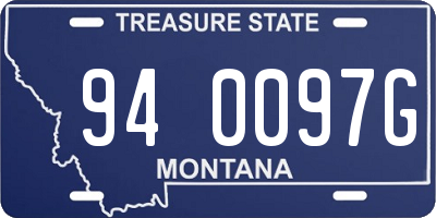 MT license plate 940097G