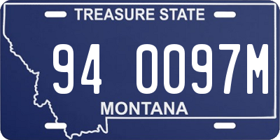 MT license plate 940097M