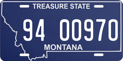 MT license plate 940097O