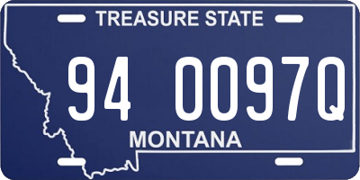 MT license plate 940097Q