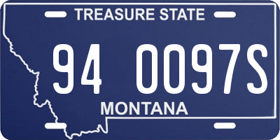 MT license plate 940097S