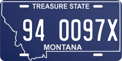 MT license plate 940097X