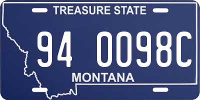 MT license plate 940098C