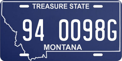MT license plate 940098G