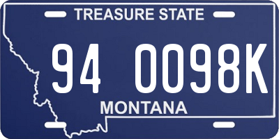 MT license plate 940098K