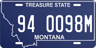 MT license plate 940098M