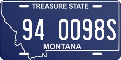 MT license plate 940098S
