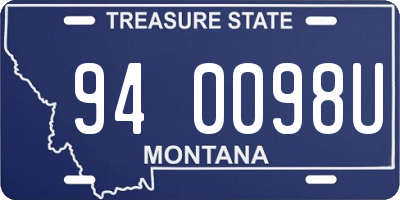 MT license plate 940098U
