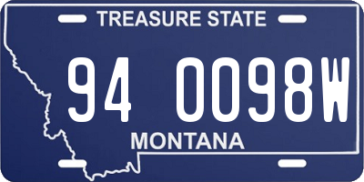 MT license plate 940098W