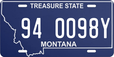 MT license plate 940098Y