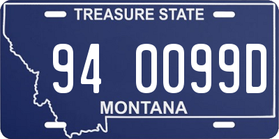 MT license plate 940099D