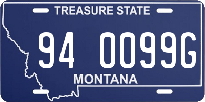 MT license plate 940099G