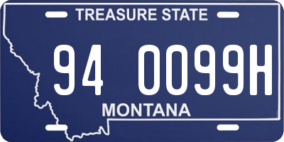 MT license plate 940099H