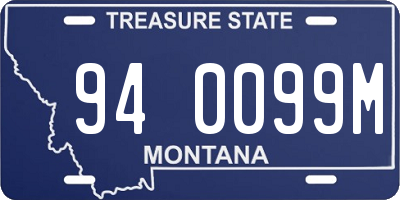 MT license plate 940099M