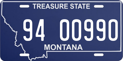 MT license plate 940099O