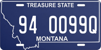 MT license plate 940099Q