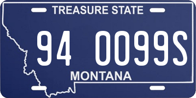 MT license plate 940099S
