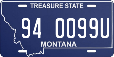MT license plate 940099U