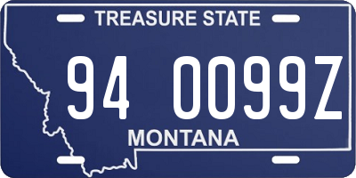 MT license plate 940099Z