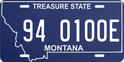 MT license plate 940100E
