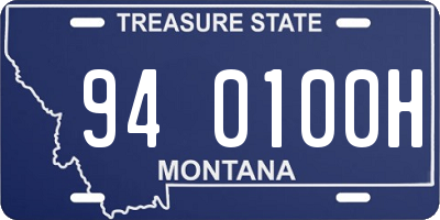 MT license plate 940100H