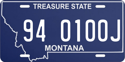MT license plate 940100J