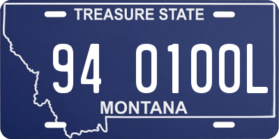 MT license plate 940100L
