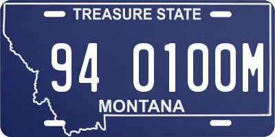 MT license plate 940100M