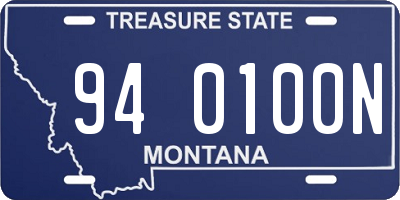 MT license plate 940100N