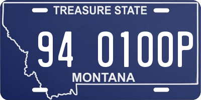 MT license plate 940100P