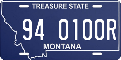 MT license plate 940100R