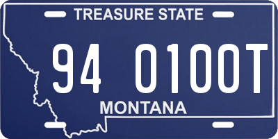 MT license plate 940100T