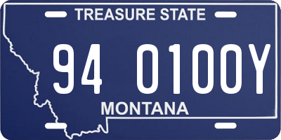 MT license plate 940100Y
