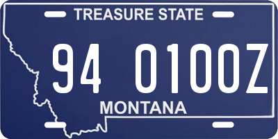 MT license plate 940100Z
