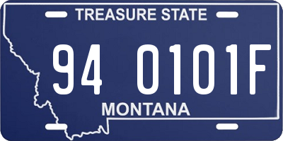 MT license plate 940101F