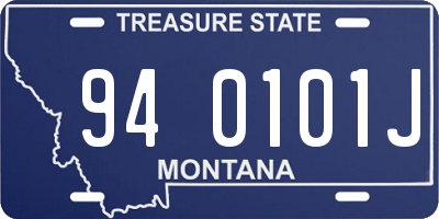MT license plate 940101J