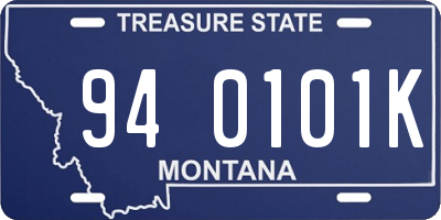 MT license plate 940101K