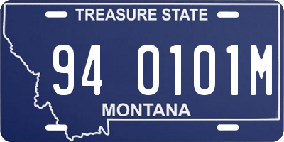MT license plate 940101M