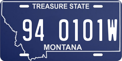 MT license plate 940101W