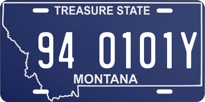 MT license plate 940101Y